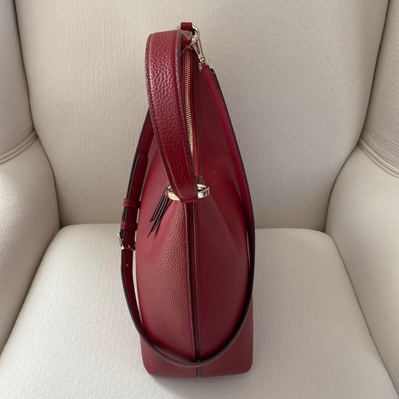 Kate Spade ♠️ New York Zippy Pebbled Leather Shoulder Bag, Red Curran K8140, NWT - Picture 14 of 16